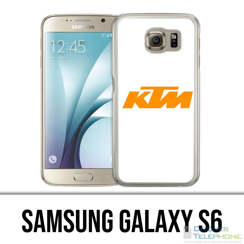 Custodia Samsung Galaxy S6 - Logo Ktm sfondo bianco