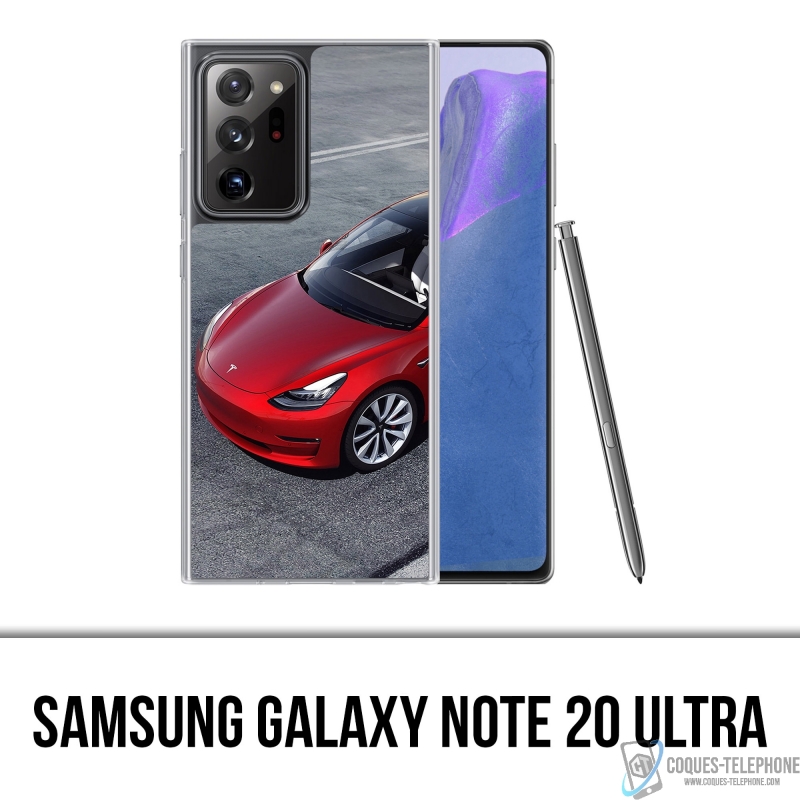 Funda Samsung Galaxy Note 20 Ultra - Tesla Model 3 Roja