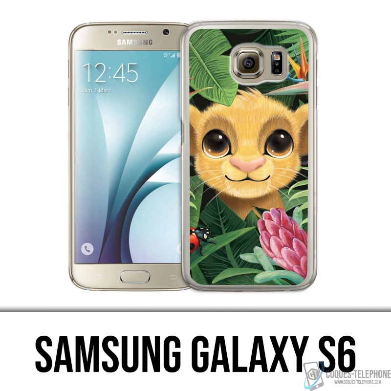 Custodia Samsung Galaxy S6 - Disney Simba Baby Leaves