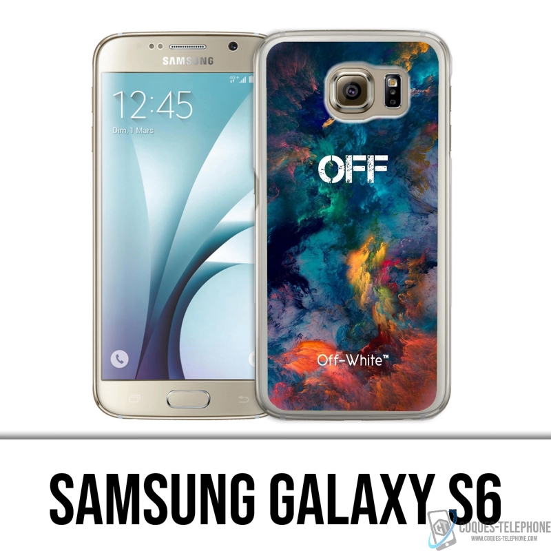 Custodia per Samsung Galaxy S6 - Nuvola di colore bianco sporco