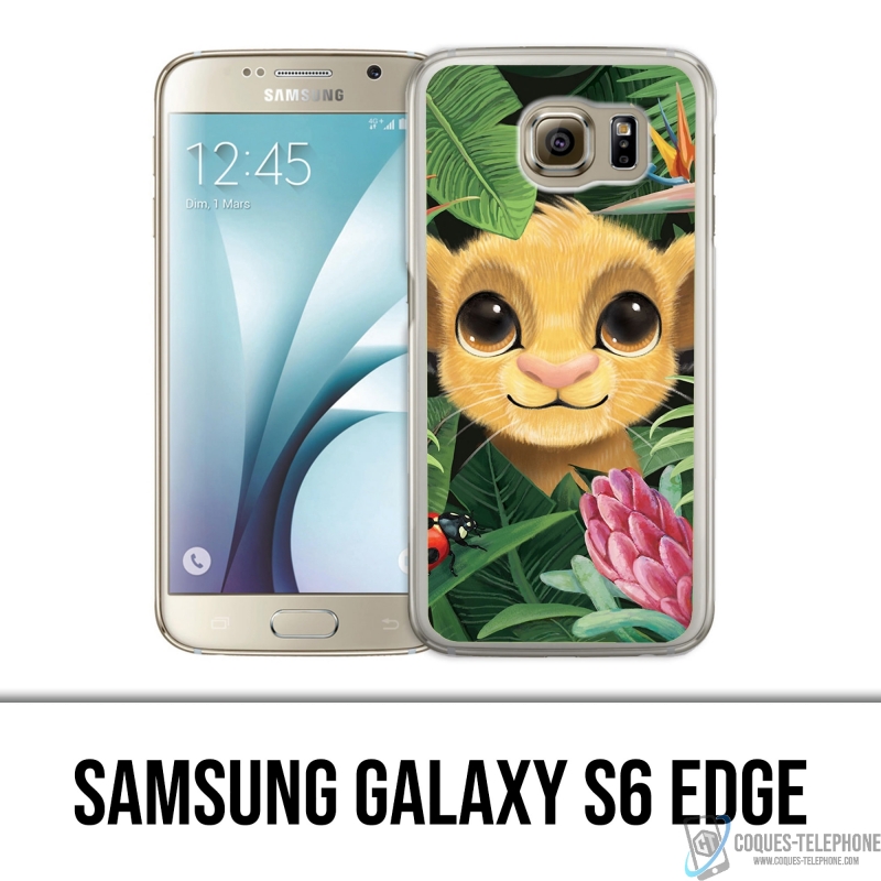 Funda para Samsung Galaxy S6 edge - Disney Simba Baby Leaves