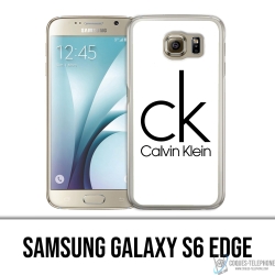 Custodia Samsung Galaxy S6 edge - Logo Calvin Klein Bianco
