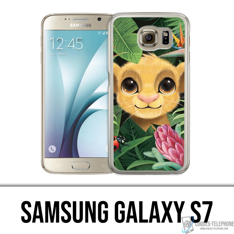 Custodia Samsung Galaxy S7 - Disney Simba Baby Leaves