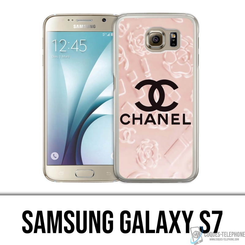 Samsung Galaxy S7 Case - Chanel Rosa Hintergrund