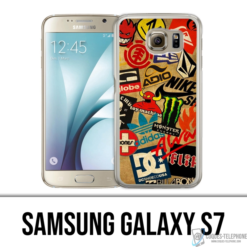 Custodia per Samsung Galaxy S7 - Logo Skate Vintage