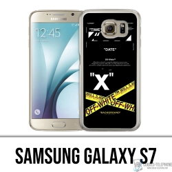 Funda Samsung Galaxy S7 - Líneas cruzadas en blanco roto
