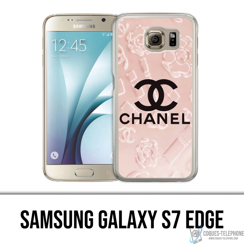 aniversario partícipe concepto Funda para Samsung Galaxy S7 edge - Fondo Rosa Chanel