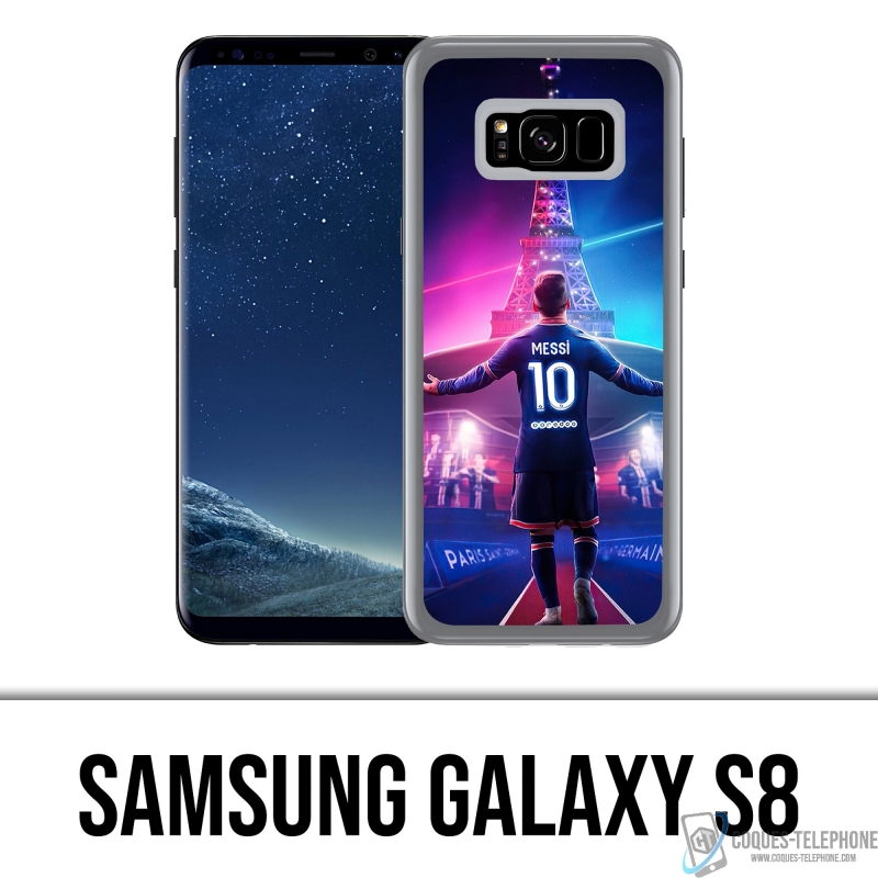 Coque Samsung Galaxy S8 - Messi PSG Paris Tour Eiffel