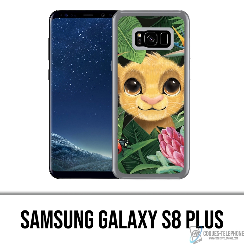 Coque Samsung Galaxy S8 Plus - Disney Simba Bebe Feuilles