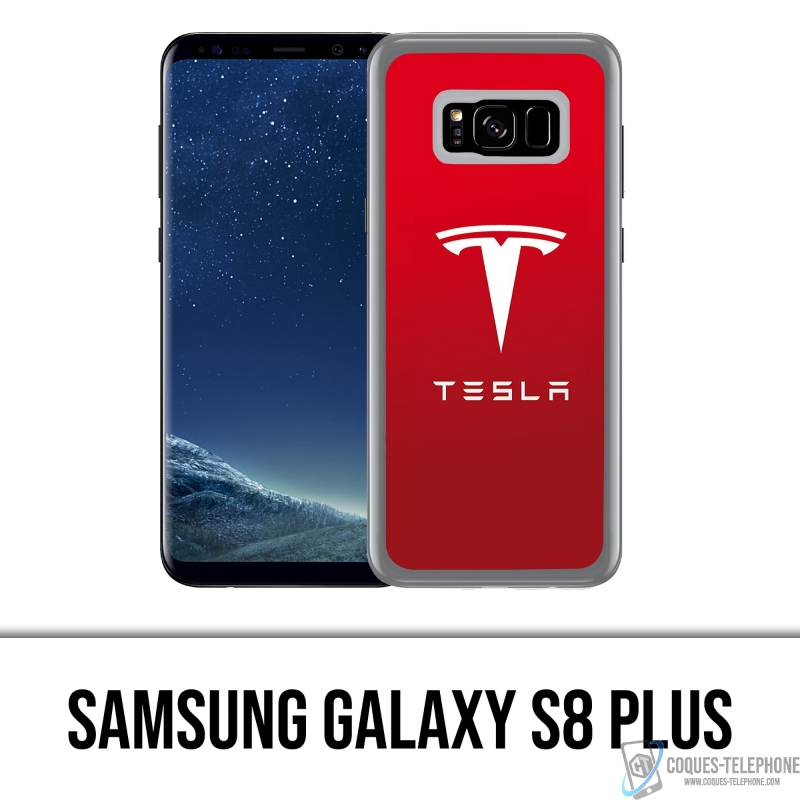 Coque Samsung Galaxy S8 Plus - Tesla Logo Rouge