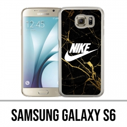 Coque Samsung Galaxy S6 - Nike Logo Gold Marbre