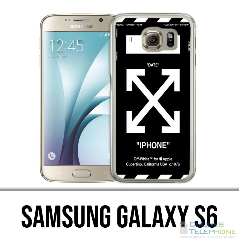 Carcasa Samsung Galaxy S6 - Blanco roto Negro