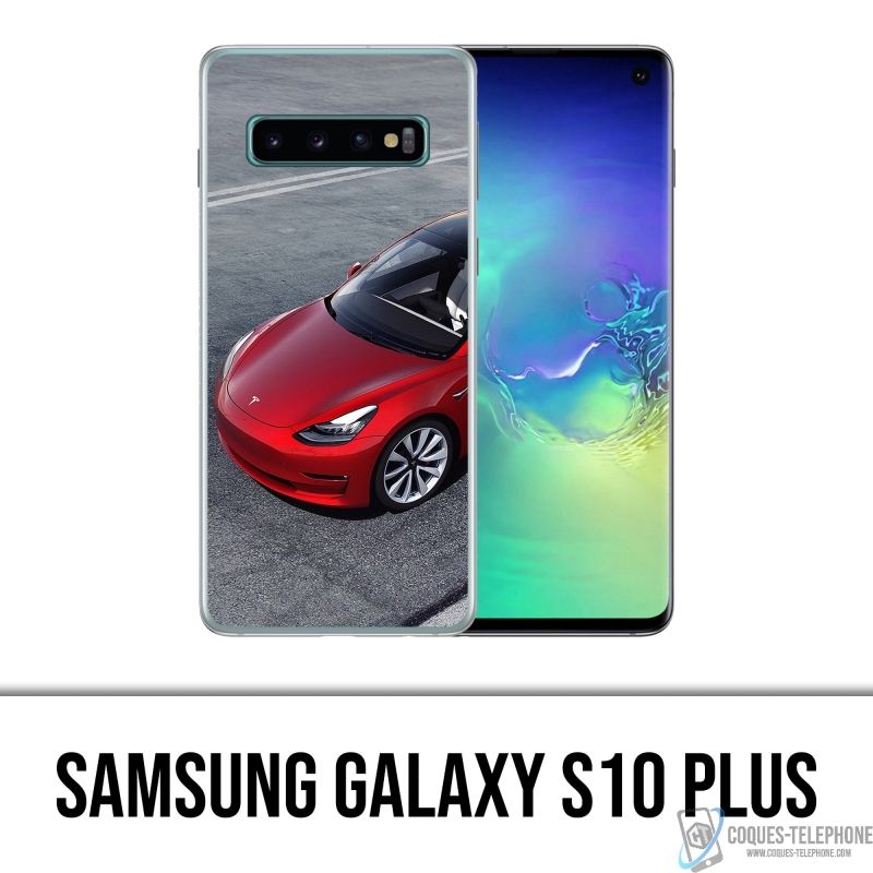 Custodia per Samsung Galaxy S10 Plus - Tesla Model 3 Rossa