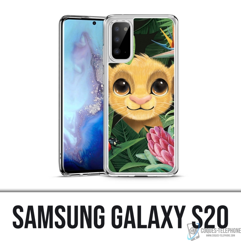 Custodia Samsung Galaxy S20 - Disney Simba Baby Leaves