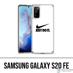 Coque Samsung Galaxy S20 FE - Nike Just Do It Blanc