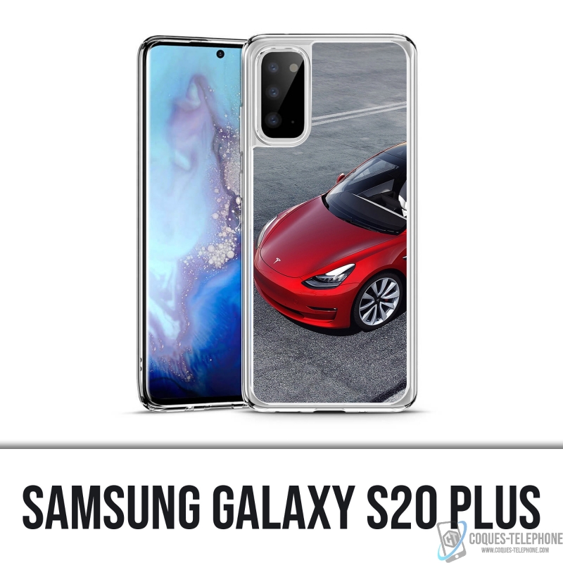 Custodia per Samsung Galaxy S20 Plus - Tesla Model 3 Rossa