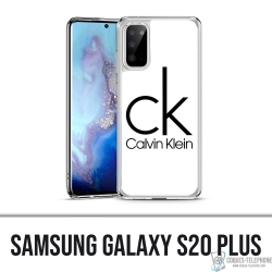 Custodia per Samsung Galaxy S20 Plus - Logo Calvin Klein bianco