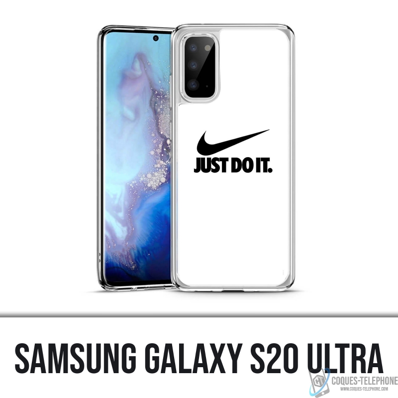 Coque Samsung Galaxy S20 Ultra - Nike Just Do It Blanc