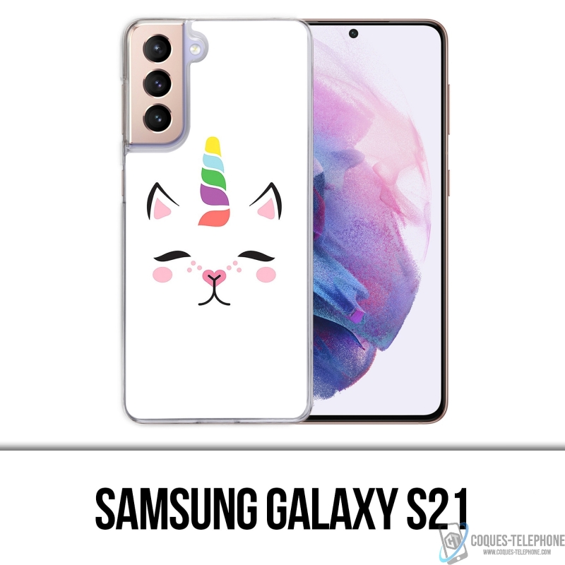 Coque Samsung Galaxy S21 - Gato Unicornio