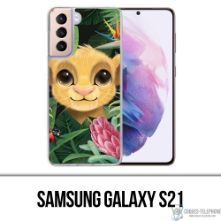 Samsung Galaxy S21 Case - Disney Simba Baby Blätter