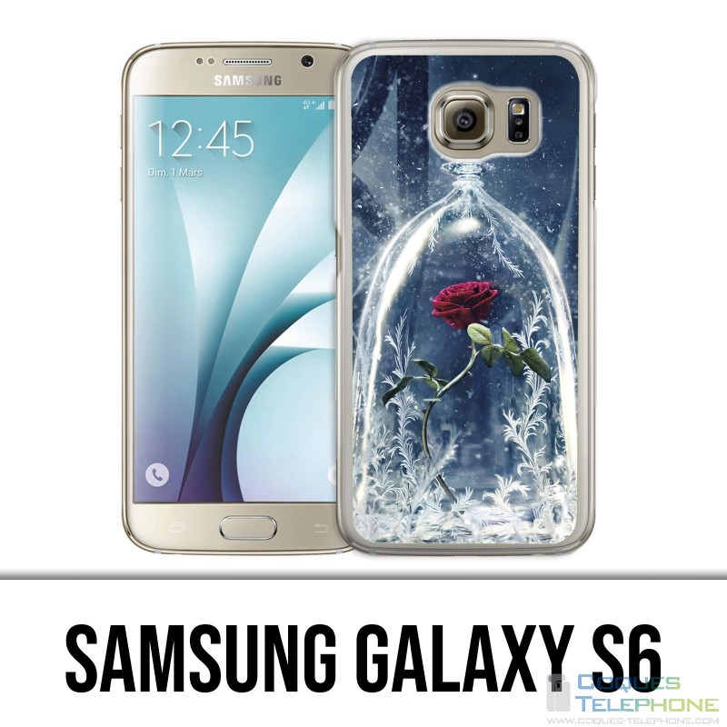 Custodia Samsung Galaxy S6 - Bella rosa e la bestia