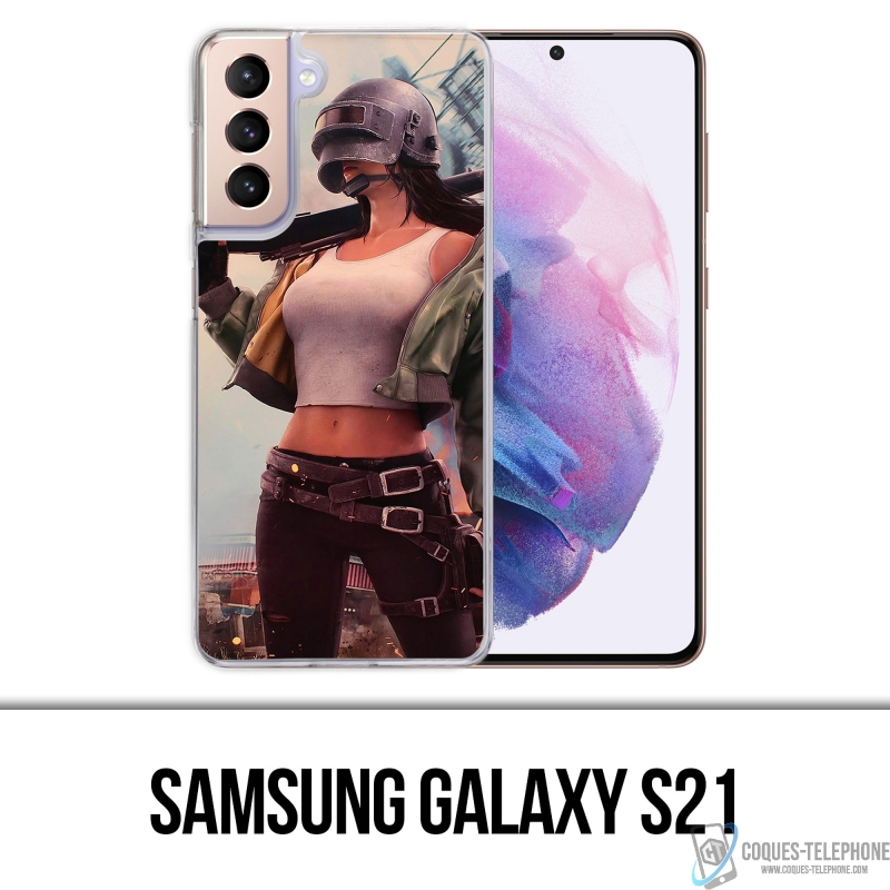 Cover Samsung Galaxy S21 - Ragazza PUBG