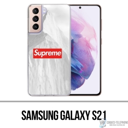 Coque Samsung Galaxy S21 - Supreme Montagne Blanche