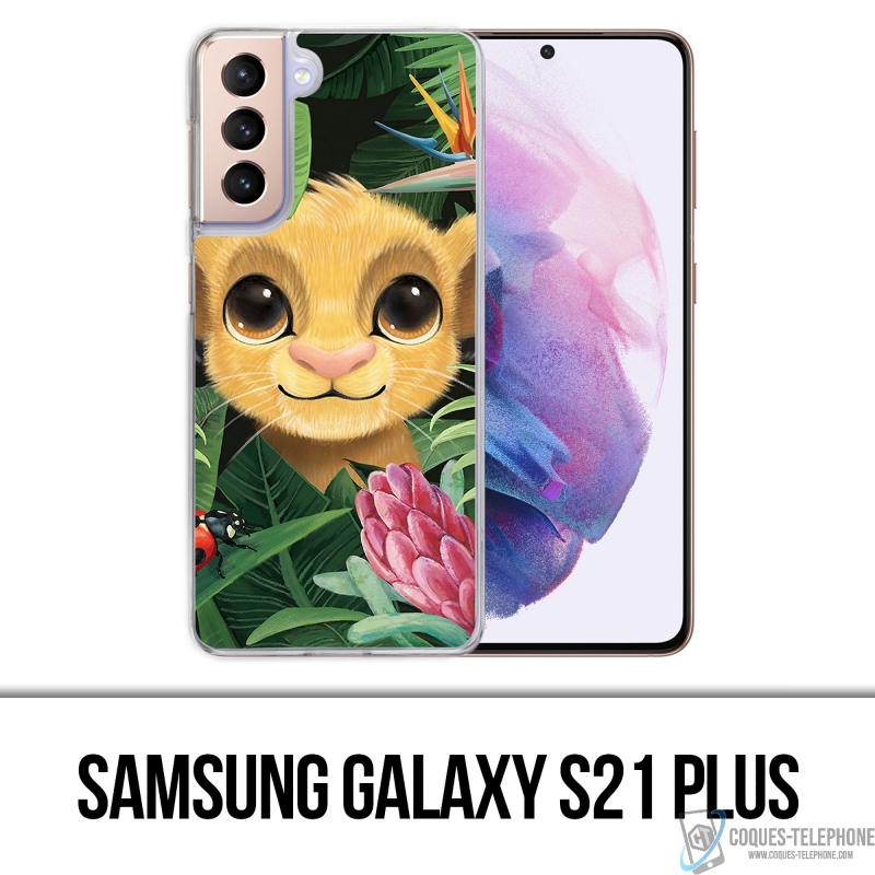 Custodia Samsung Galaxy S21 Plus - Disney Simba Baby Leaves