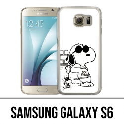 Coque Samsung Galaxy S6 - Snoopy Noir Blanc