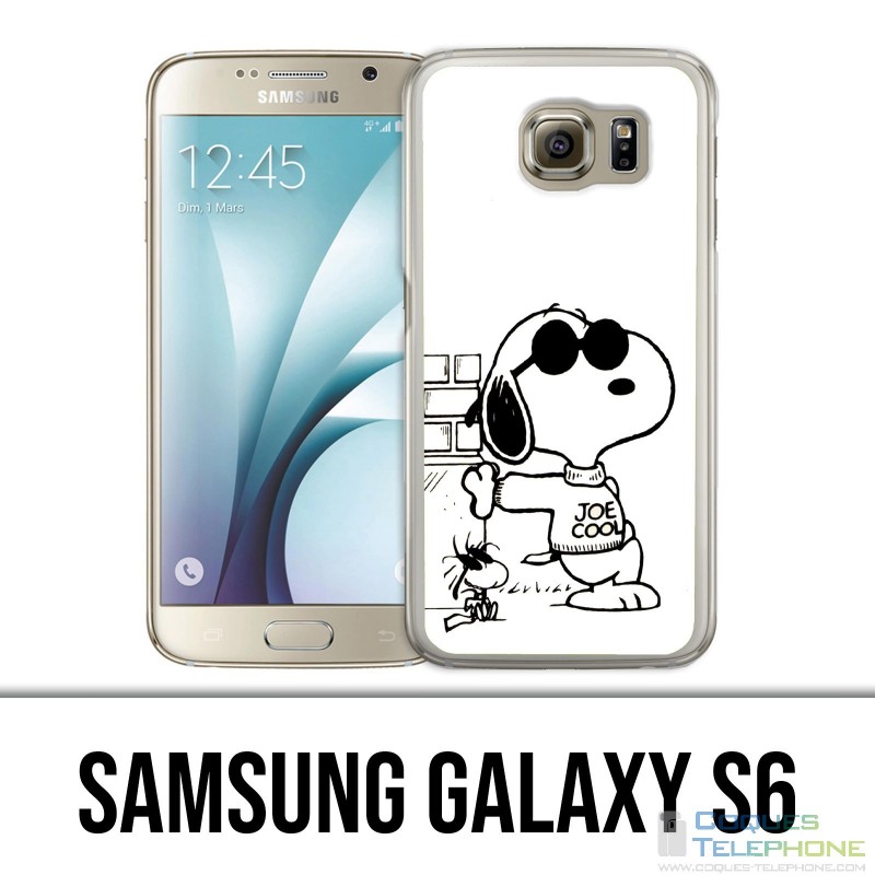 Custodia Samsung Galaxy S6 - Snoopy Nero Bianco