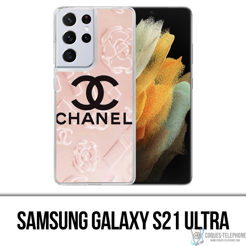 Custodia Samsung Galaxy S21 Ultra - Sfondo Rosa Chanel