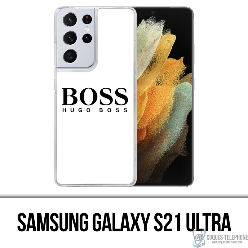 Custodia per Samsung Galaxy S21 Ultra - Hugo Boss bianca