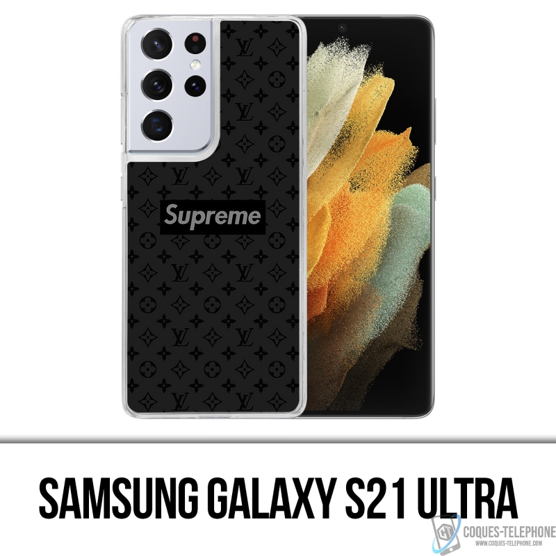 Samsung Galaxy S21 Ultra Case - Supreme Vuitton Schwarz