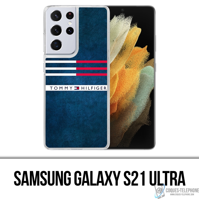 Custodia per Samsung Galaxy S21 Ultra - Righe Tommy Hilfiger