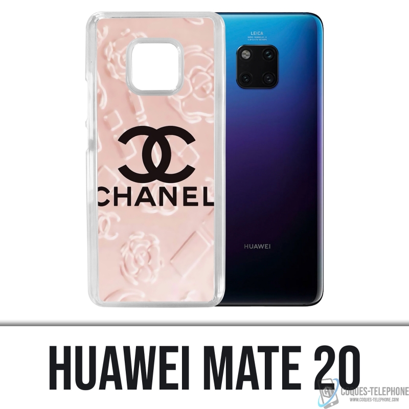 Custodia Huawei Mate 20 - Sfondo rosa Chanel