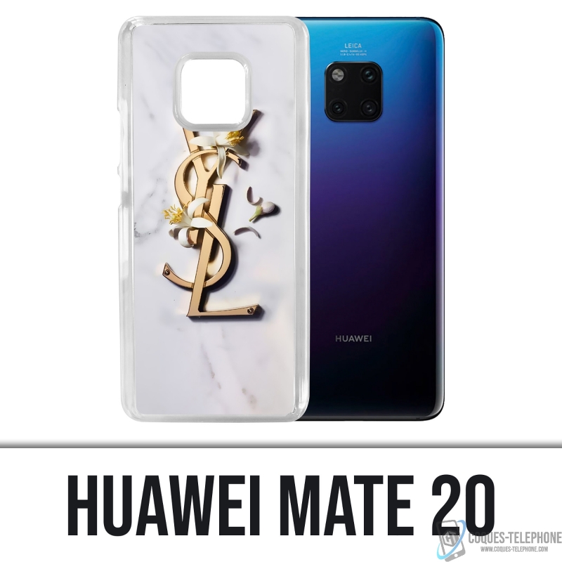 Custodia Huawei Mate 20 - YSL Yves Saint Laurent Marble Flowers