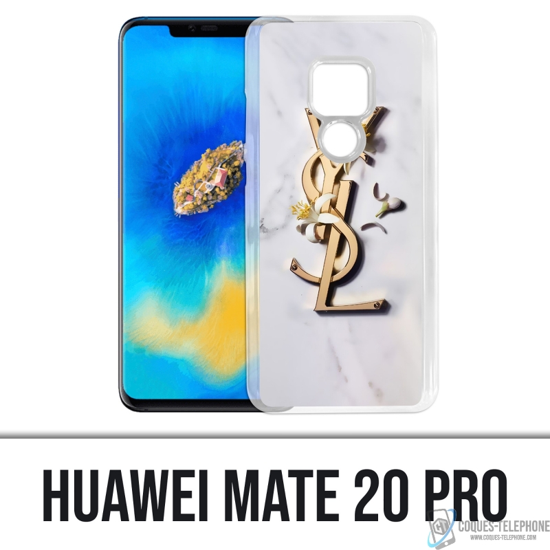 Huawei Mate 20 Pro Case - YSL Yves Saint Laurent Marble Flowers