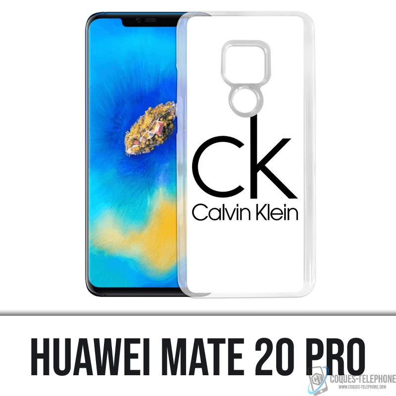 Custodia Huawei Mate 20 Pro - Logo Calvin Klein bianco