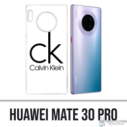 Coque Huawei Mate 30 Pro - Calvin Klein Logo Blanc