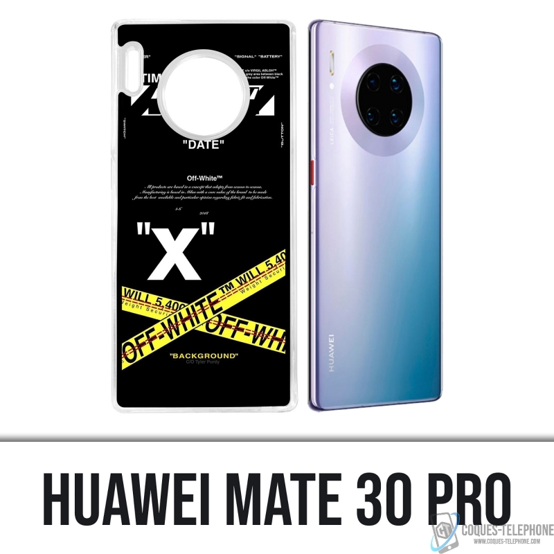 Coque Huawei Mate 30 Pro - Off White Crossed Lines