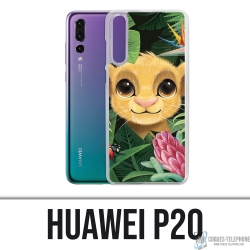 Coque Huawei P20 - Disney Simba Bebe Feuilles
