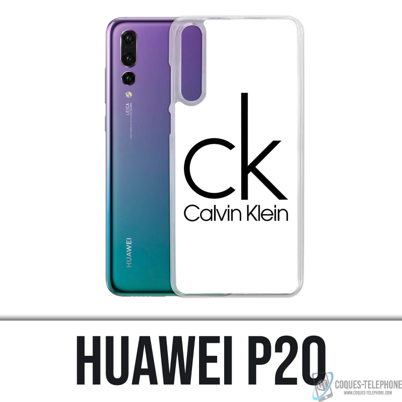 Huawei P20 Case - Calvin Klein Logo Weiß
