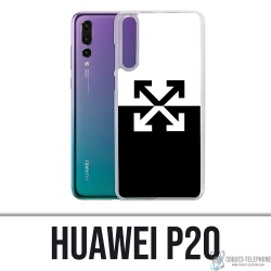 Funda Huawei P20 - Logotipo blanco roto