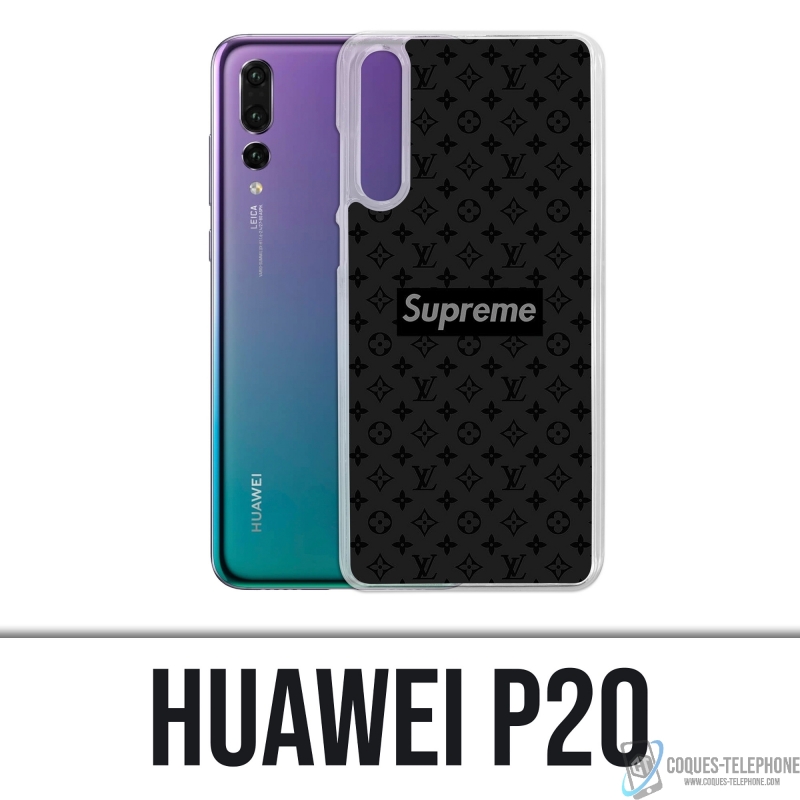 Huawei P20 Case - Supreme Vuitton Schwarz