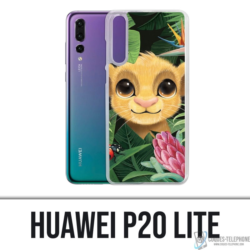 Custodia Huawei P20 Lite - Disney Simba Baby Leaves