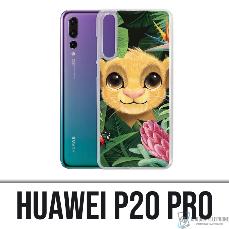 Coque Huawei P20 Pro - Disney Simba Bebe Feuilles