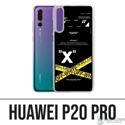 Custodia Huawei P20 Pro - Righe incrociate bianco sporco