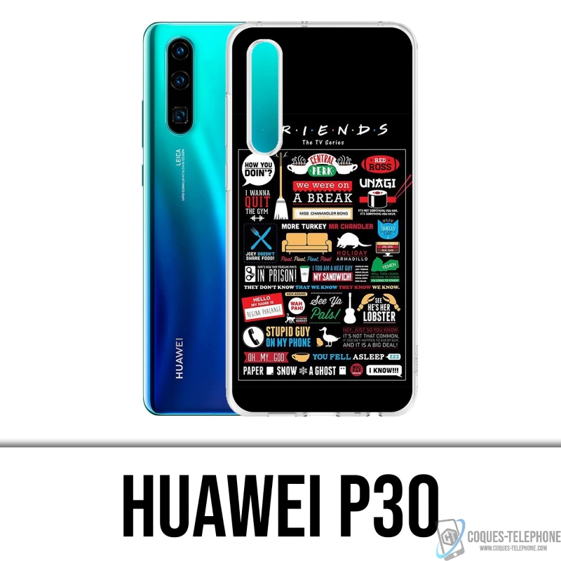 Funda Huawei P30 - Logotipo de Friends