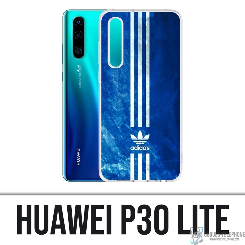 Coque Huawei P30 Lite - Adidas Bandes Bleu