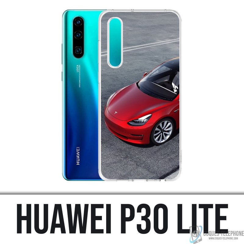 Huawei P30 Lite Case - Tesla Model 3 Rot